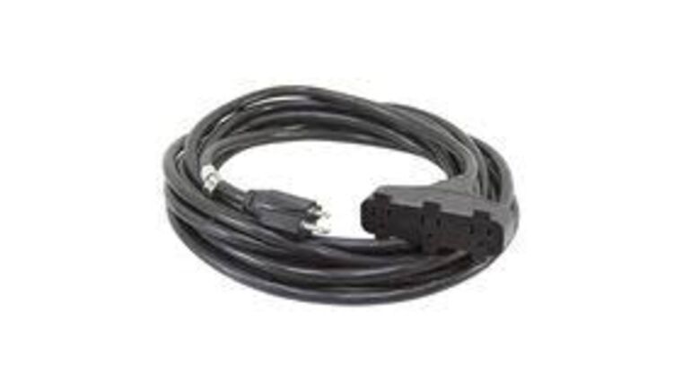 Power Cable | Black | 14/3 | 6′ (3 Plug) | Rental