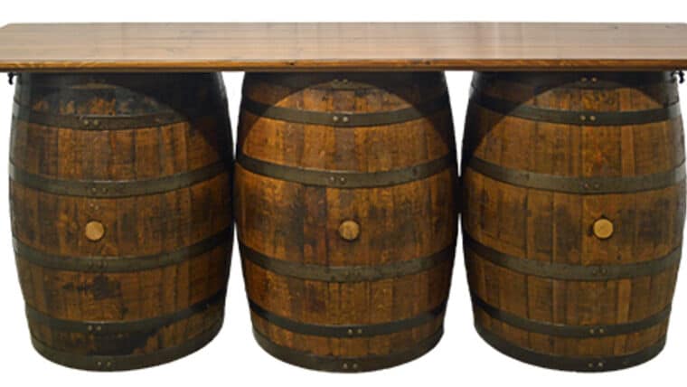 8′ Triple Wine Barrel And Plank Bar Kit | Rental 8′ Triple Wine Barrel And Plank Bar Kit | Rental