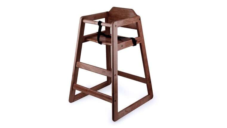 High Chair – Wood High Chair – Dark Wood – Kids | Rental
