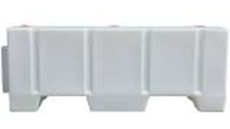 8′ White Plastic Water Filled Jersey Crowd Barrier/Barricade | Rental