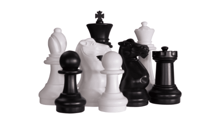 18″ Black Plastic Giant Knight Chess Piece | Rental