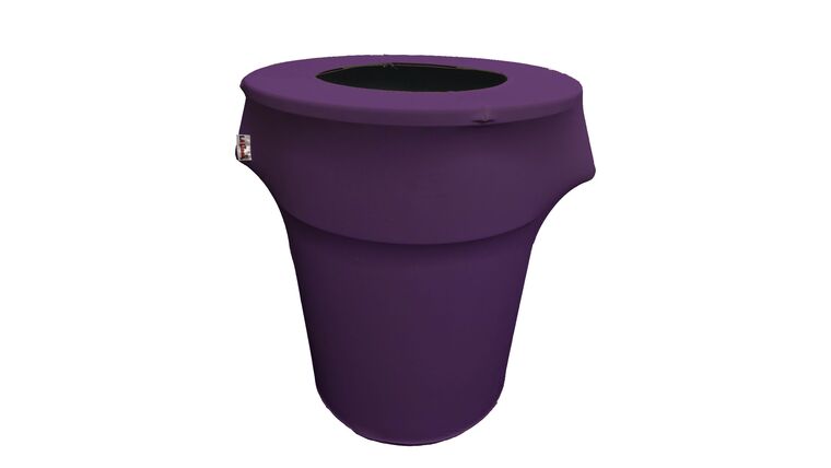 Spandex Trash Can Cover for 44 Gallon – Purple | Rental