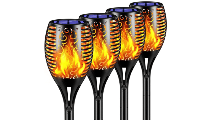TomCare Solar Lights 99 LED Higher & Larger Flickering Flame Solar Torch Lights 43″ Waterproof Outdoor Lighting Solar Powered Pathway Lights Landscape Decoration Lighting for Garden Patio Yard | Rental