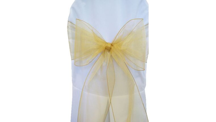 8″ x 108″ Gold Organza Sash | Rental