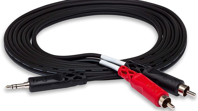 6′ Hosa CMR-206 3.5 mm TRS to Dual RCA Stereo Breakout Cable, 6 Feet,Black | Rental 6′ Hosa CMR-206 3.5 mm TRS to Dual RCA Stereo Breakout Cable, 6 Feet,Black | Rental