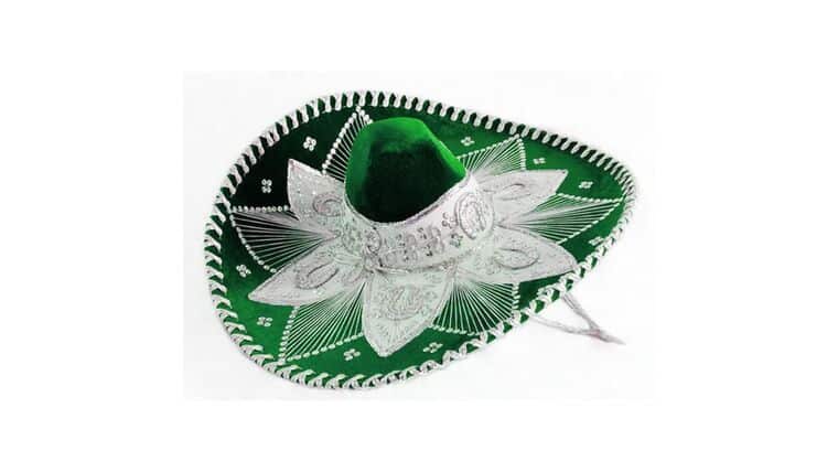 Mariachi Sombrero – Green & Silver | Rental