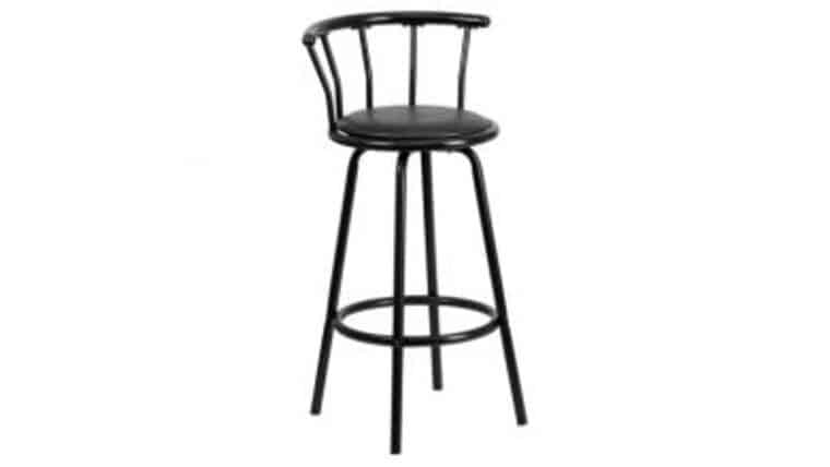 Black Swivel Metal Barstool | Rental