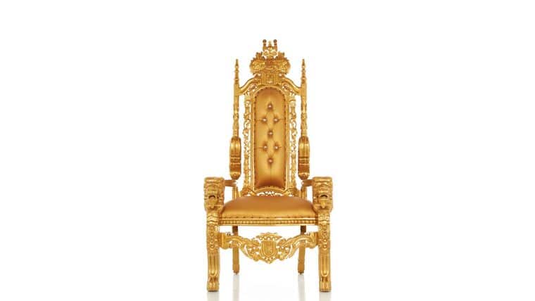 King David Lion Throne Chair Gold / Gold | Rental