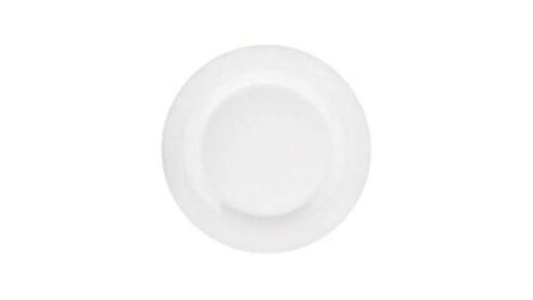 Alaska Bright White Round Wide Rim Rolled Edge Charger / Service Plate | Rental