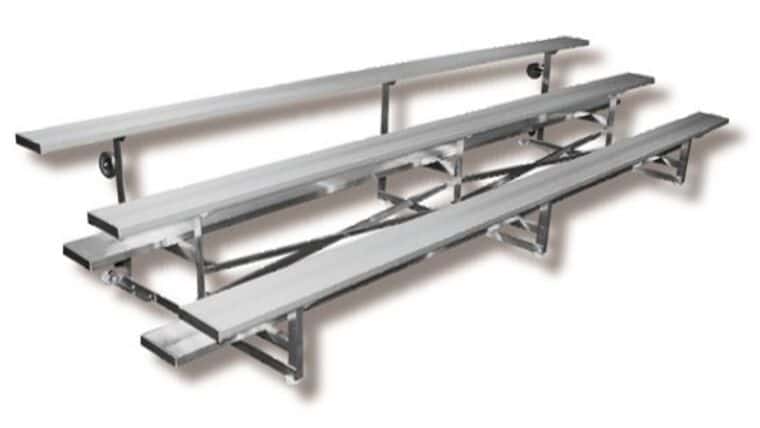 3 Row Tip N Roll Portable Aluminum Bleacher (Seats 42*) - 21' | Rental