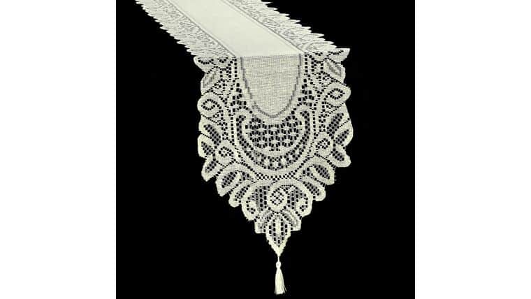Crochet Lace Table Runner – Ivory | Rental Crochet Lace Table Runner – Ivory | Rental