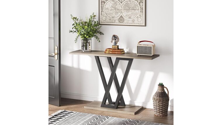 Console Table – Gold Console Table, Modern Hallway Table for Entryway, 43 Inch Entryway Tables Narrow Sofa Table for Living Room, Stable Metal Frame & Easy Assemble, Grey | Rental Console Table – Gold Console Table, Modern Hallway Table for Entryway, 43 Inch Entryway Tables Narrow Sofa Table for Living Room, Stable Metal Frame & Easy Assemble, Grey | Rental