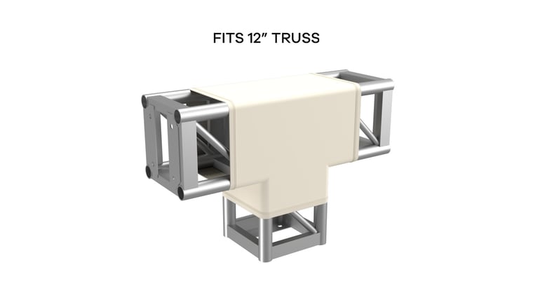 3 Way Tee 12″ Bone Spandex Truss Sleeve Cover | Rental 3 Way Tee 12″ Bone Spandex Truss Sleeve Cover | Rental