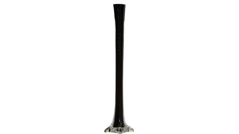 16″ Black Glass Eiffel Tower Vase | Rental