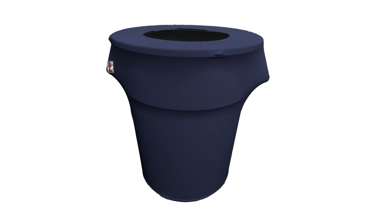 Spandex Trash Can Cover for 44 Gallon – Navy | Rental