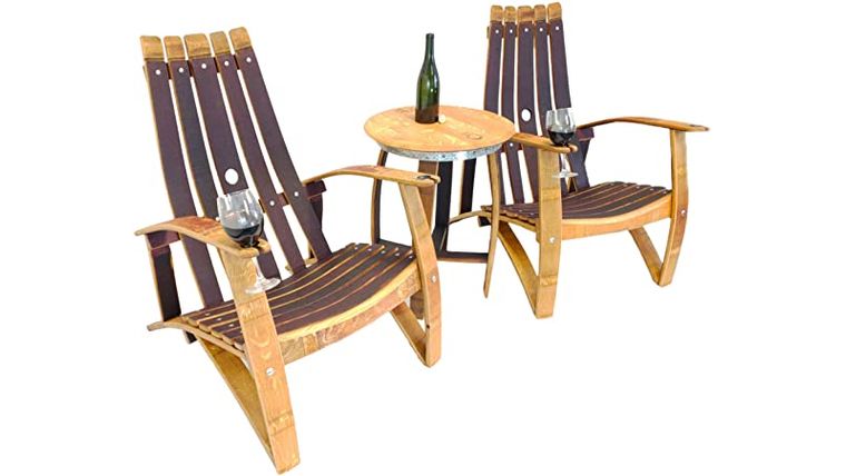 Adirondack Chair Package | Wood | Wine Barrel Chair & Table Set | Rental Adirondack Chair Package | Wood | Wine Barrel Chair & Table Set | Rental