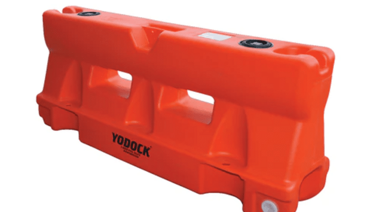 Water/Sand Ballastable Roadway Jersey Barrier – 32 in. H x 72 in. L x 18 in. W, 85 lbs – Orange | Rental
