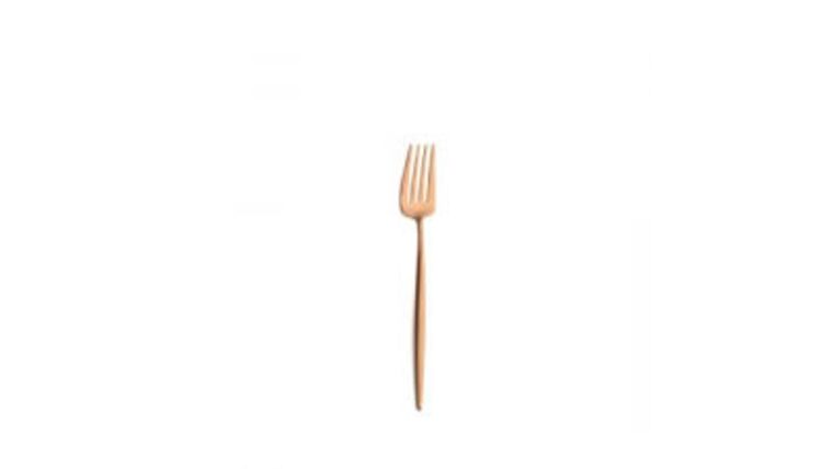 Modern Copper Gold Matte Fork | Rental Modern Copper Gold Matte Fork | Rental