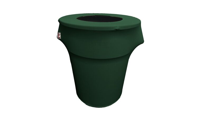 Spandex Trash Can Cover for 44 Gallon – Hunter Green | Rental