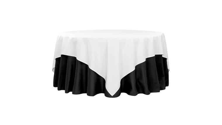Polyester Square 90"x90" Overlay/Tablecloth - White | Rental