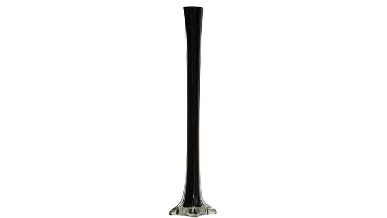 20″ Black Glass Eiffel Tower Vase | Rental