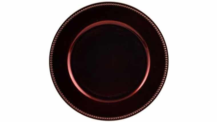 Beaded Acrylic Charger Plate – Espresso Brown | Rental Beaded Acrylic Charger Plate – Espresso Brown | Rental