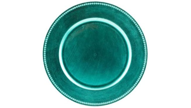 Beaded Acrylic Charger Plate – Blue | Rental Beaded Acrylic Charger Plate – Blue | Rental
