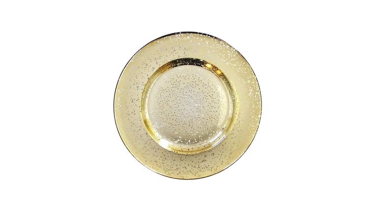 Speckled Glass Charger Plate – Gold | Rental Speckled Glass Charger Plate – Gold | Rental