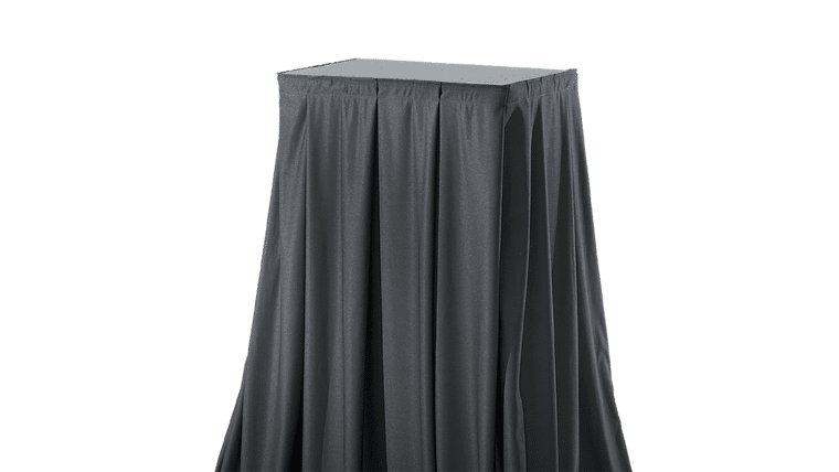 17″ x 25″ Poly-Sheen Skirt for Projector Stand, Black | Rental 17″ x 25″ Poly-Sheen Skirt for Projector Stand, Black | Rental