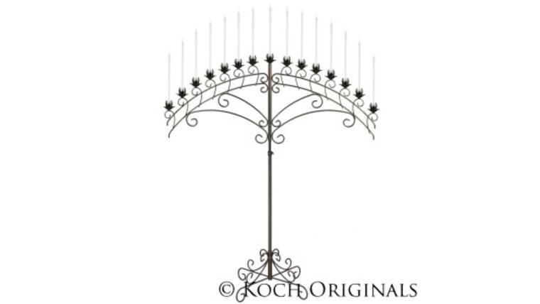 15-Light Fan Floor Candelabra – Onyx Bronze | Rental 15-Light Fan Floor Candelabra – Onyx Bronze | Rental