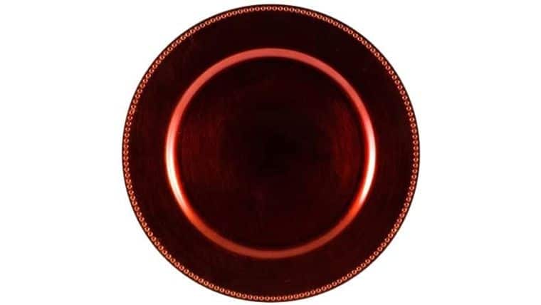 Beaded Acrylic Charger Plate – Copper | Rental Beaded Acrylic Charger Plate – Copper | Rental