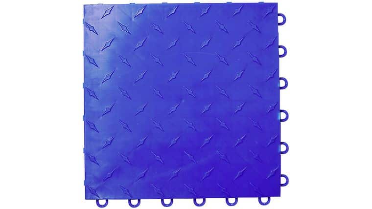 ABS Diamond Garage Floor Tile – 12″ x 12″ Blue | Rental
