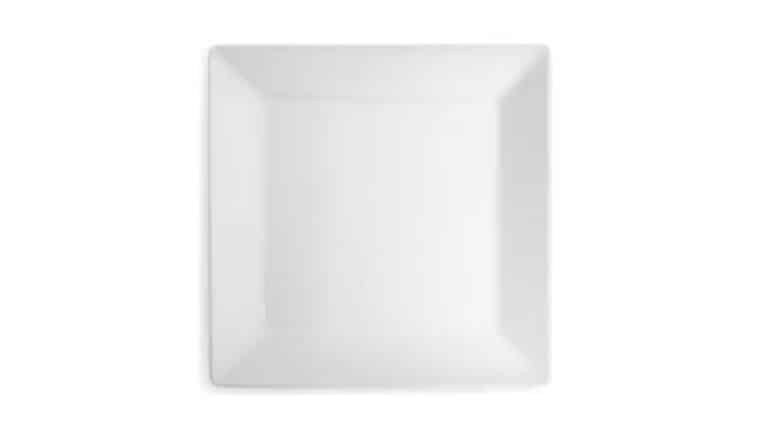 White Square Melamine Plate | Rental