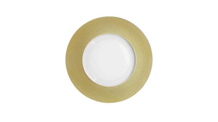 Rim Glass Charger Plate – Gold | Rental Rim Glass Charger Plate – Gold | Rental