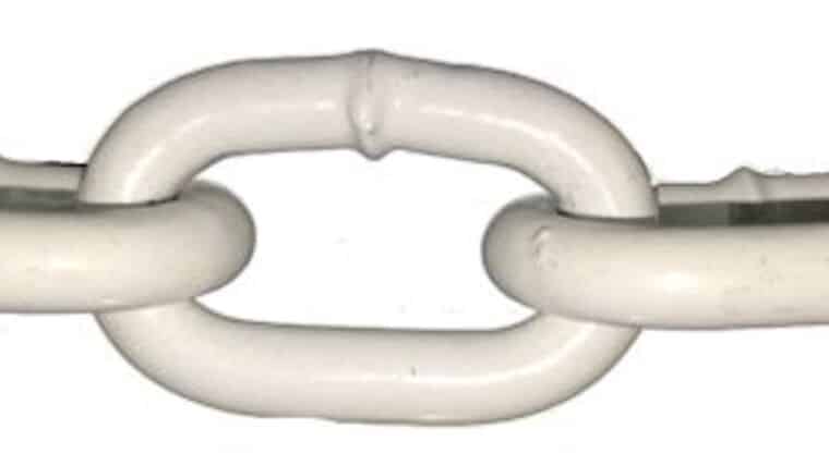 10′ Powder Coated Metal Stanchion Chain – White | Rental 10′ Powder Coated Metal Stanchion Chain – White | Rental