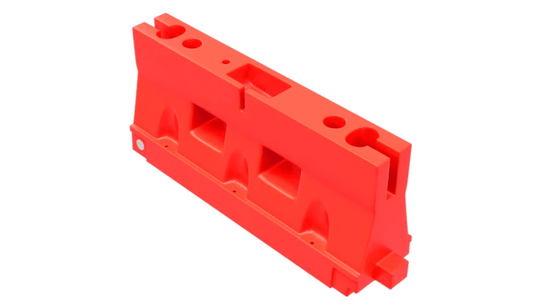 Water/Sand Ballastable Roadway Jersey Barrier – 32 in. H x 72 in. L x 18 in. W, 75 lbs – Orange | Rental