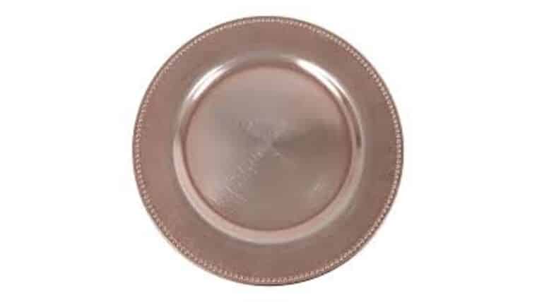 Beaded Acrylic Charger Plate – Blush/Rose Gold | Rental Beaded Acrylic Charger Plate – Blush/Rose Gold | Rental