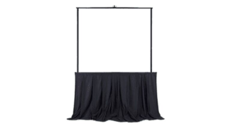 38″ x 53″ Tripod Screen Skirt – Black | Rental