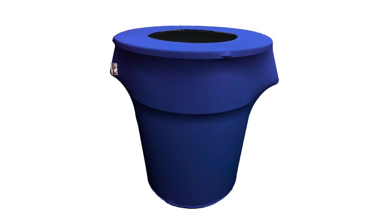 Spandex Trash Can Cover for 44 Gallon – Royal Blue | Rental