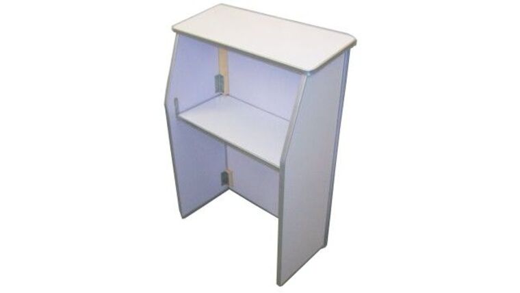 Portable Lecture Podium – White | Rental