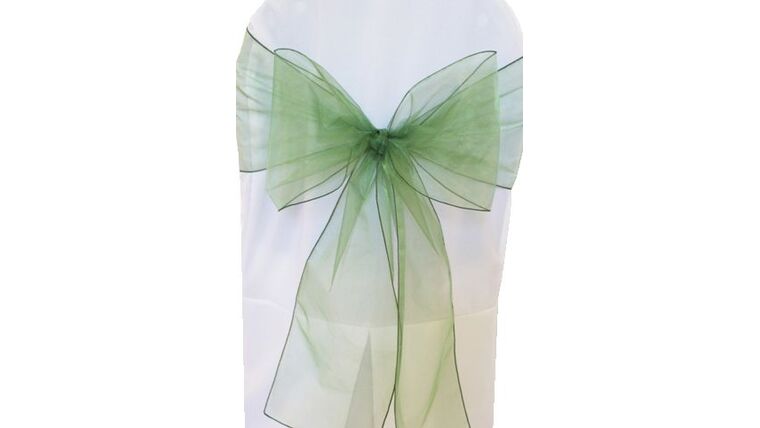 8″ x 108″ – Organza Chair Sash – Clover | Rental