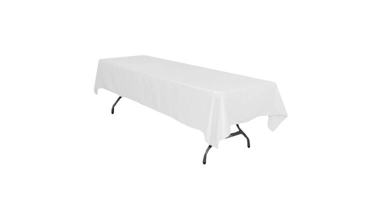 Polyester | White | 60" x 126" Tablecloth | Rental