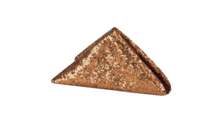 Glitz Sequin Napkin 20″x20″ – Copper | Rental