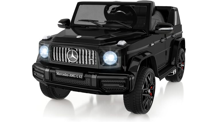12V Kids Ride On Car, Hetoy Licensed Mercedes-Benz G63 Electric Car Battery Powered w/Parent Remote Control, LED Lights, Bluetooth, Music, Radio, Electric Vehicle Ride on Toy for Kids, Black | Rental