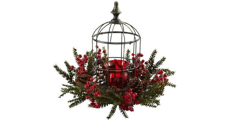 Pine Berry Birdhouse Candelabrum | Rental