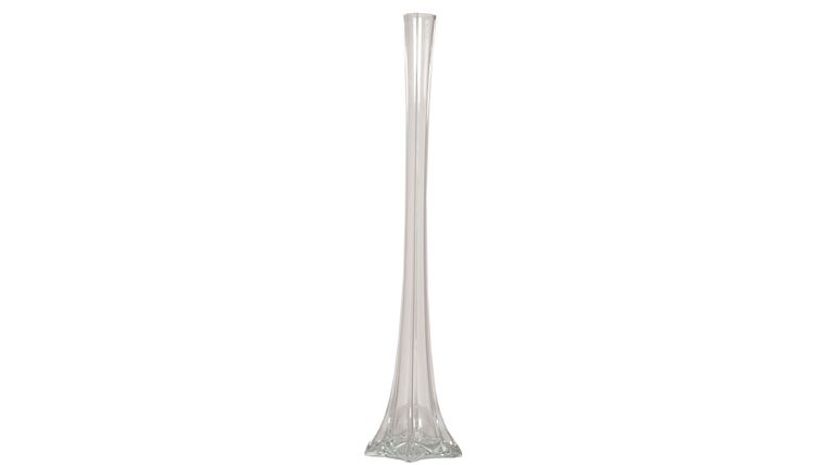 20″ Clear Glass Eiffel Tower Vase | Rental