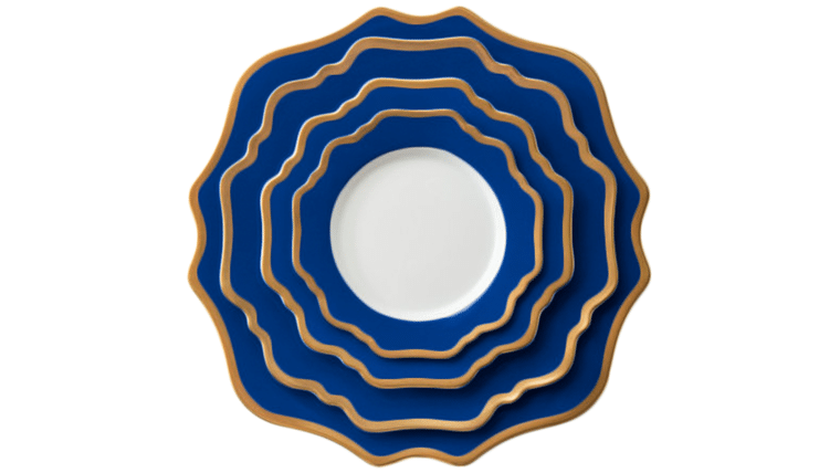 Casablanca Gold & Royal Blue – B&B Plate – 6.5″ | Rental