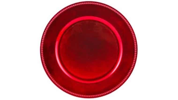 Beaded Acrylic Charger Plate – Fuchsia/Hot Pink | Rental Beaded Acrylic Charger Plate – Fuchsia/Hot Pink | Rental