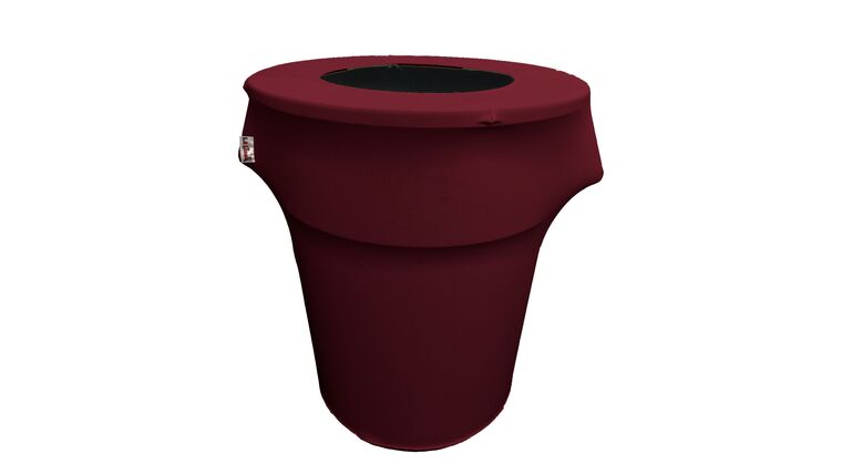 Spandex Trash Can Cover for 44 Gallon – Burgundy | Rental