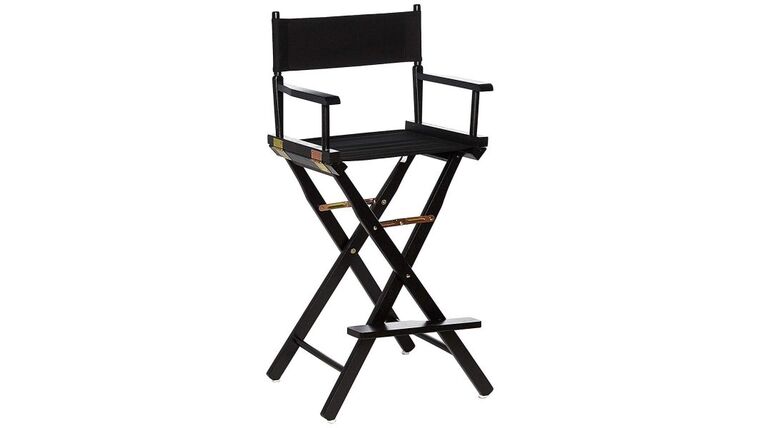 Directors Chair – Black Wood Directors Chair Barstool Height Frame (Frame Only) – 46″ | Rental